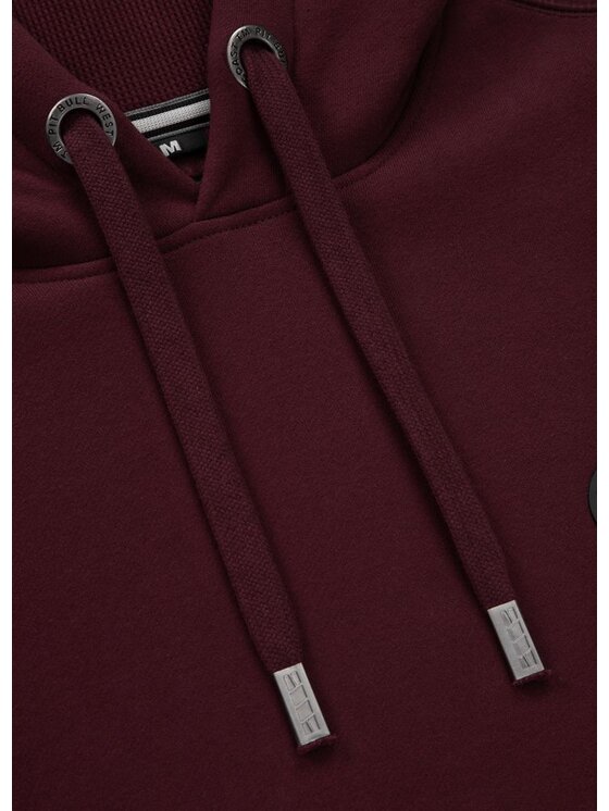 PITBULL PITBULL Bluza Bluza męska z kapturem Small Logo XL Bordowy Regular Fit