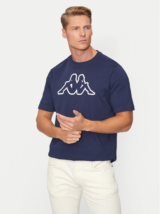 Kappa Kappa Majica Logo Korpo Cromen 303HZ70 Mornarsko modra Regular Fit