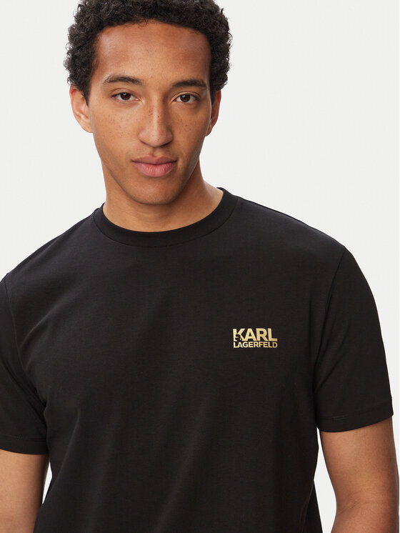 KARL LAGERFELD KARL LAGERFELD T-krekls 755781 563235 Melns Regular Fit