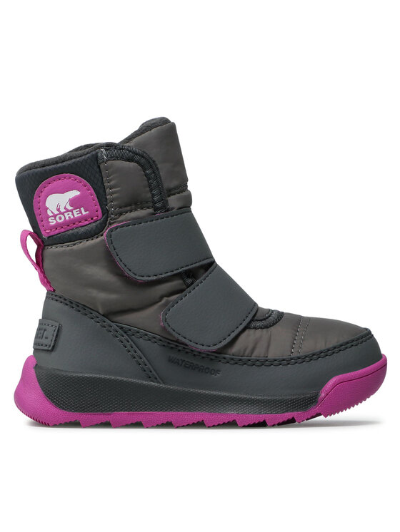 Sorel Čizme Za Snijeg Childrens Whitney II Strap Wp NC3919 Siva