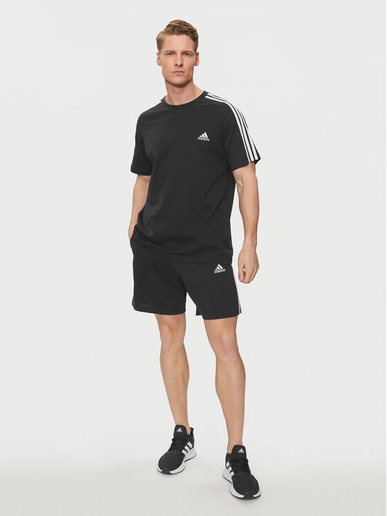 adidas adidas Sportske kratke hlače Essentials 3-Stripes Shorts IC9378 Crna Regular Fit