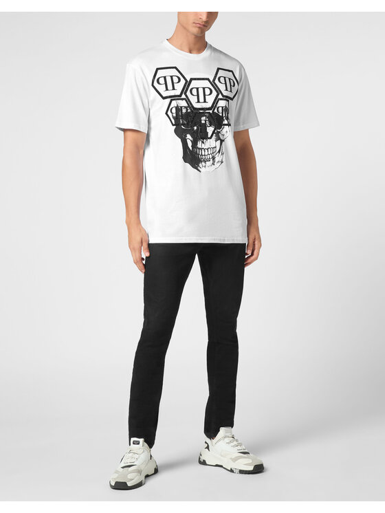 PHILIPP PLEIN PHILIPP PLEIN T-Shirt 9557 Bílá Regular Fit