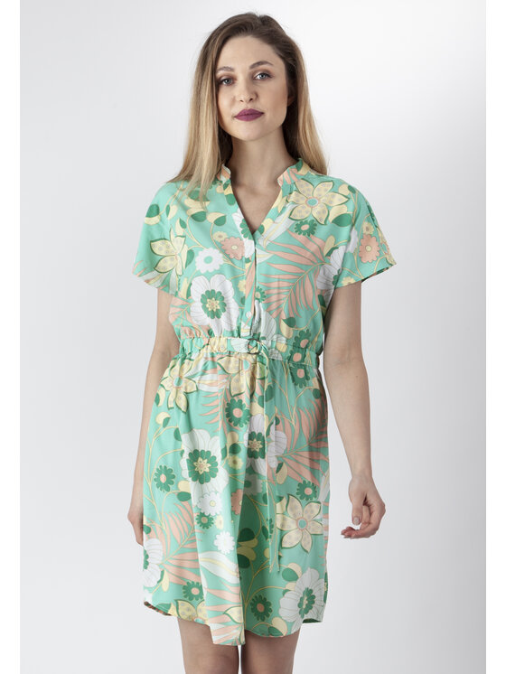 Perso Perso Sukienka codzienna RBE222768F Zielony Regular Fit