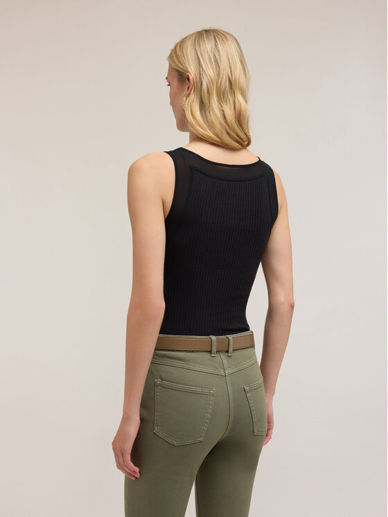 Motivi Motivi Top G292W103448N033 Czarny Slim Fit