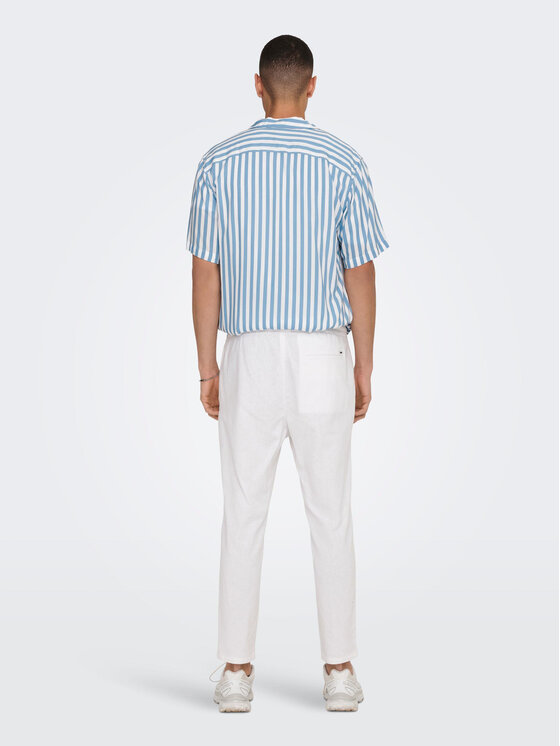 Only & Sons Only & Sons Pantaloni din material 22024966 Alb Tapered Fit