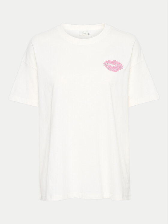 Kaffe Kaffe Tricou Fie 10508888 Écru Oversize
