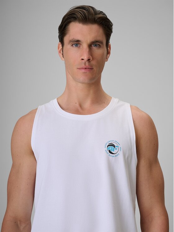 4F 4F Tank top 4FRSS26TSLEM366-10S Λευκό Regular Fit