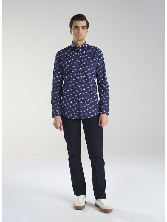 Pako Lorente Pako Lorente Koszula P24SF-1X-013 Granatowy Slim Fit