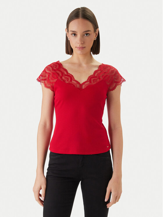 Morgan Morgan Bluza 251-DELI Rdeča Slim Fit