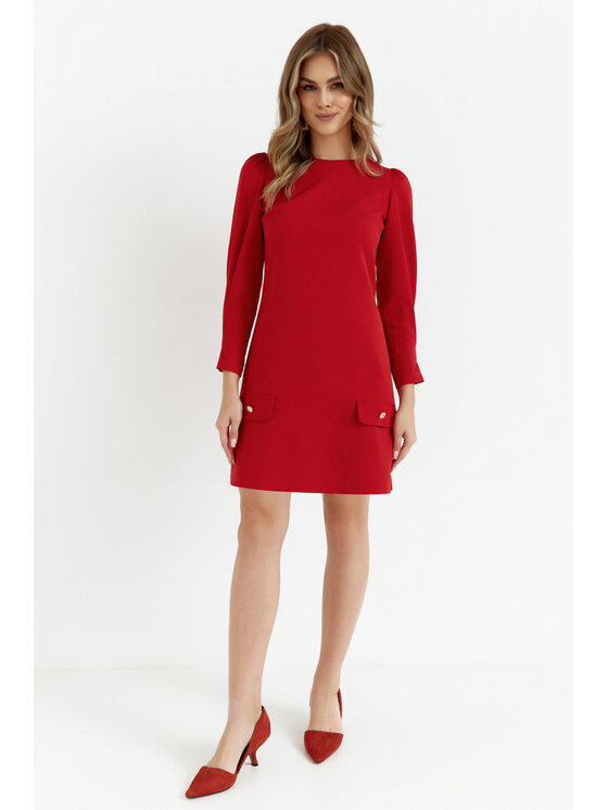 Makover Makover Sukienka wieczorowa K148 Czerwony Ladies Fit