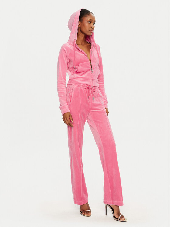 Juicy Couture Juicy Couture Majica dugih rukava Madison JCWA122001 Ružičasta Slim Fit
