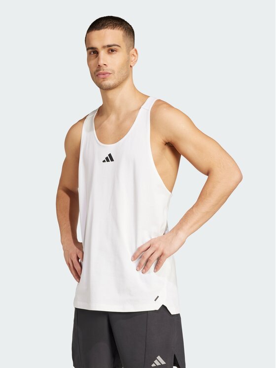 adidas adidas Koszulka techniczna 150847 Biały Loose Fit