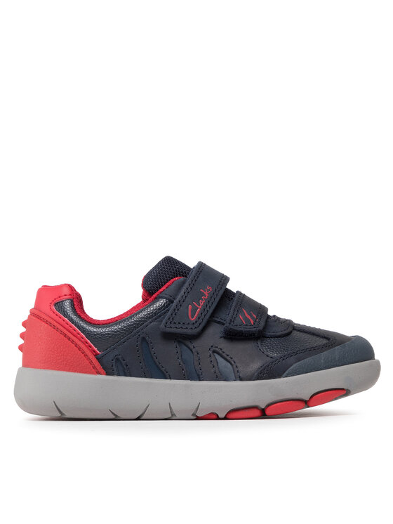 Sneakers Clarks Rex Play K 261619306 Navy/Red Leather