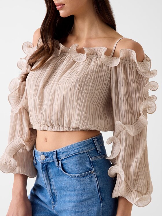 Guess Guess Top 181859 Beżowy Classic Fit