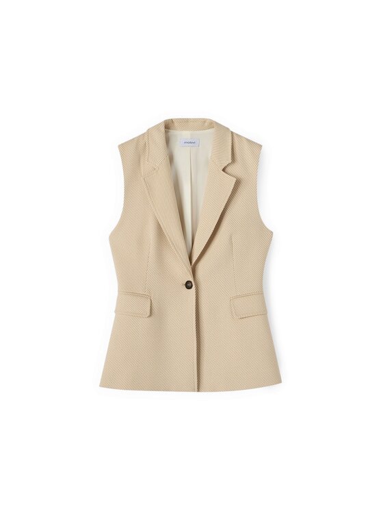 Motivi Motivi Giacca di transizione L019Q000081N002 Crema Regular Fit