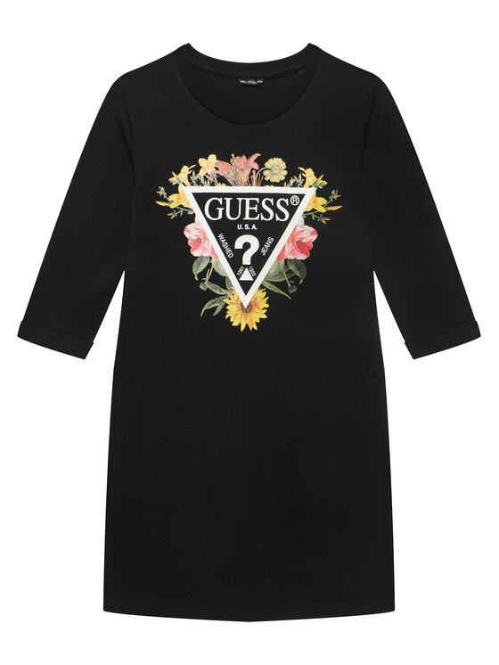 Guess Guess Hétköznapi ruha J3YK13 KA6W4 Fekete Regular Fit