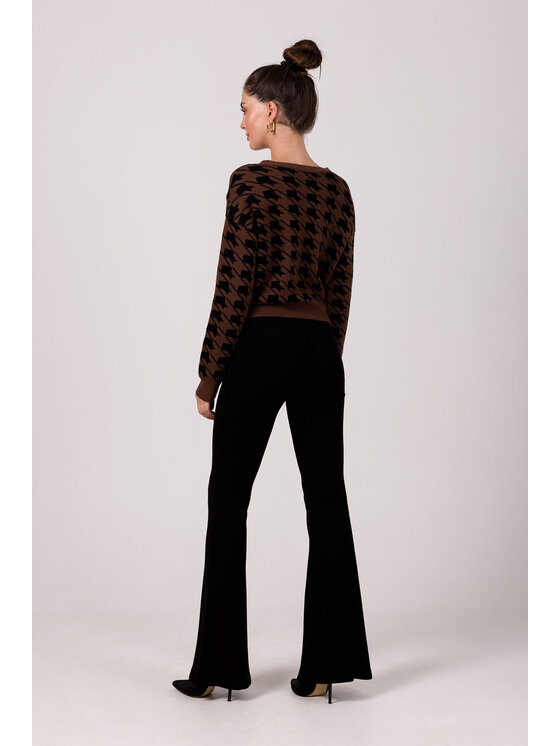 BeWear BeWear Kardigán BK104 Hnedá Comfortable Fit