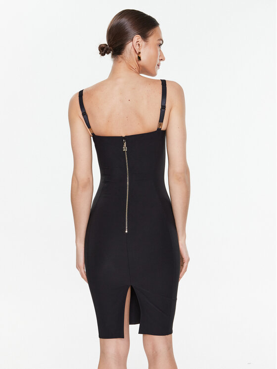 Elisabetta Franchi Elisabetta Franchi Cocktail obleka AB-325-31E2-V360 Črna Slim Fit