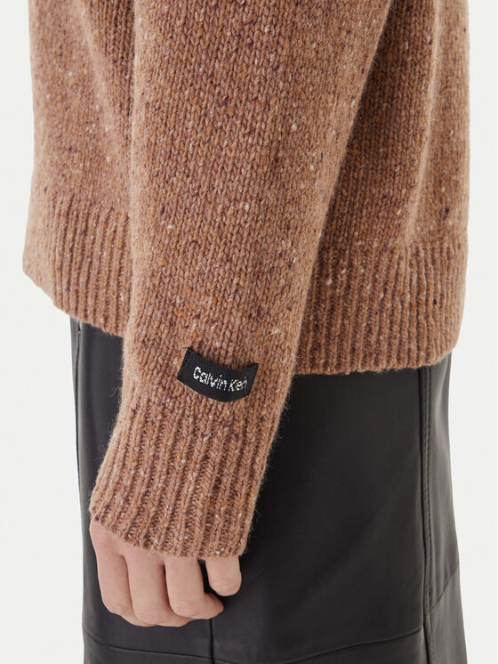 Calvin Klein Jeans Calvin Klein Jeans Пуловер Chunky LV044D328G Кафяв Regular Fit