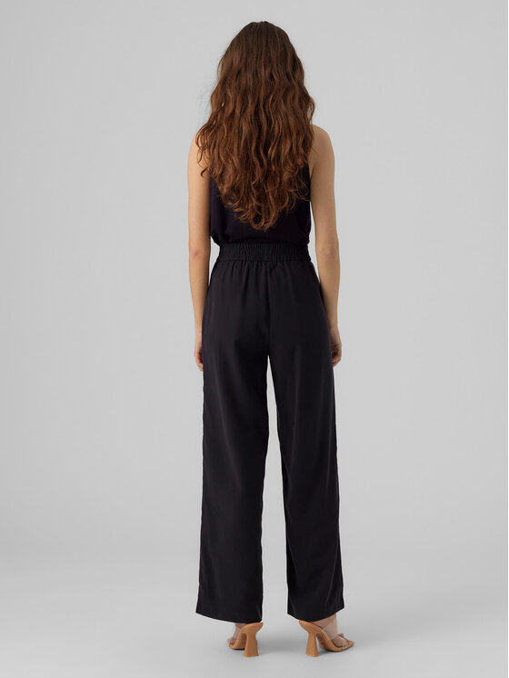 Vero Moda Vero Moda Medžiaginės kelnės Carmen 10278926 Juoda Wide Leg