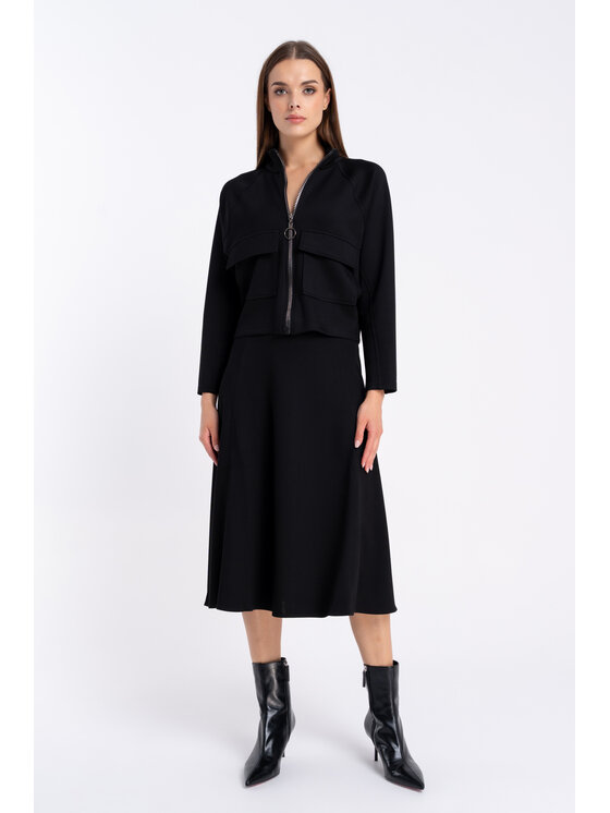 CLICK CLICK Μπουφάν γυναικείο 71-0043 Μαύρο Regular Fit