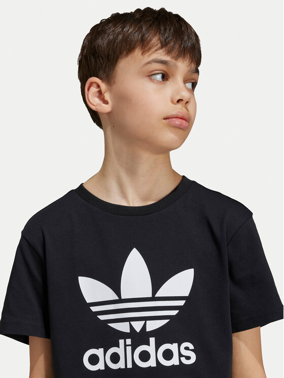 adidas adidas Футболка adicolor Trefoil IY7421 Чорний Regular Fit