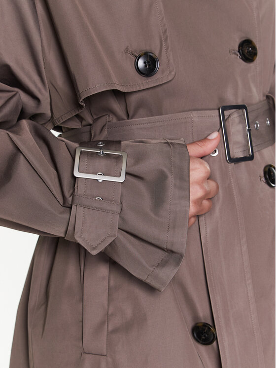 Gestuz Gestuz Trenčkot Sarga 10906855 Hnědá Loose Fit