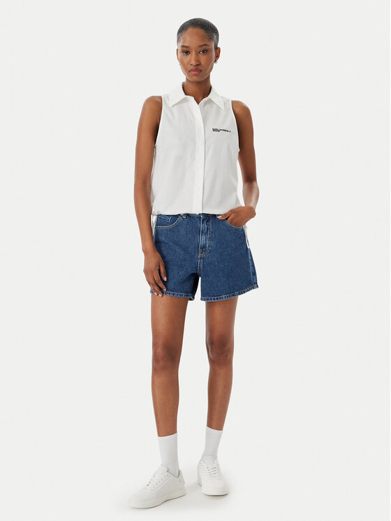 Karl Lagerfeld Jeans Karl Lagerfeld Jeans Pantaloni scurți de blugi B2W10067 Albastru Straight Fit