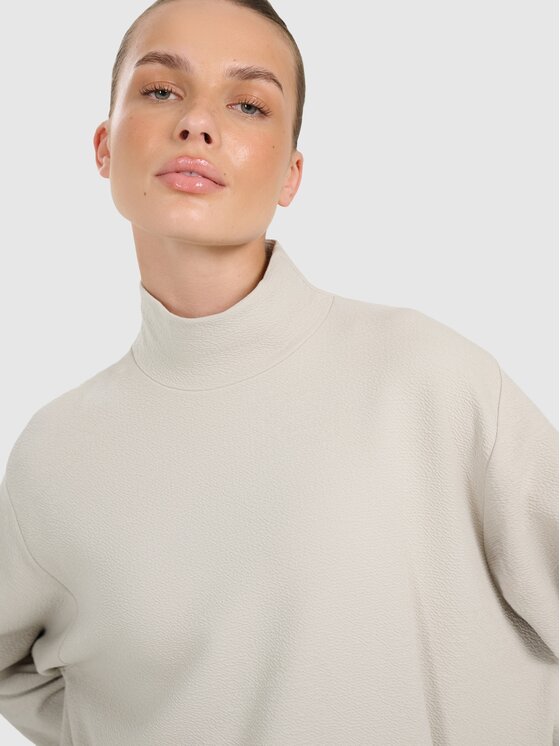 4F 4F Bluza 4FWAW25TFSWF589-12S Beżowy jasny Oversize