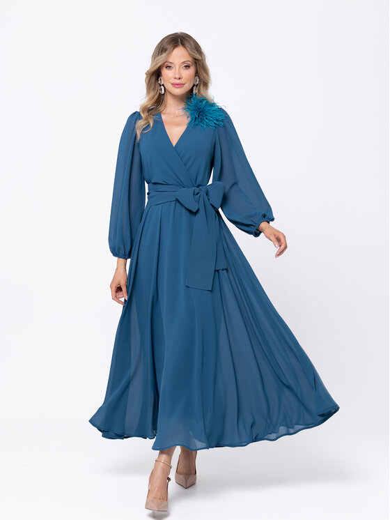 LIDIA KALITA LIDIA KALITA Sukienka wieczorowa Sydney Niebieski Long Fit