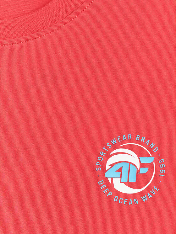 4F 4F Tank top SUMMER CODE Koralowy Regular Fit