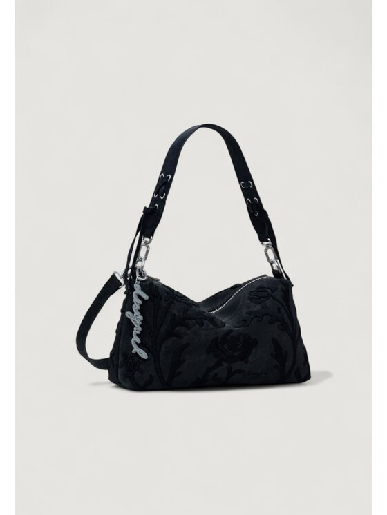 Desigual Desigual Torba BAG_ROMEO_FLORAL TOTAL BL Czarny