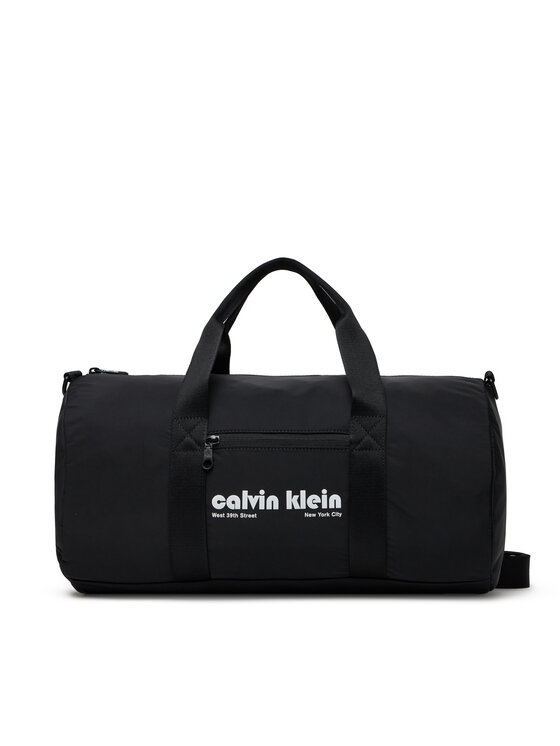 Calvin Klein Jeans Męska Torba Calvin Klein Jeans, Czarna, Ckj Graphic Ck Crossbody Duffle LV04G3163G