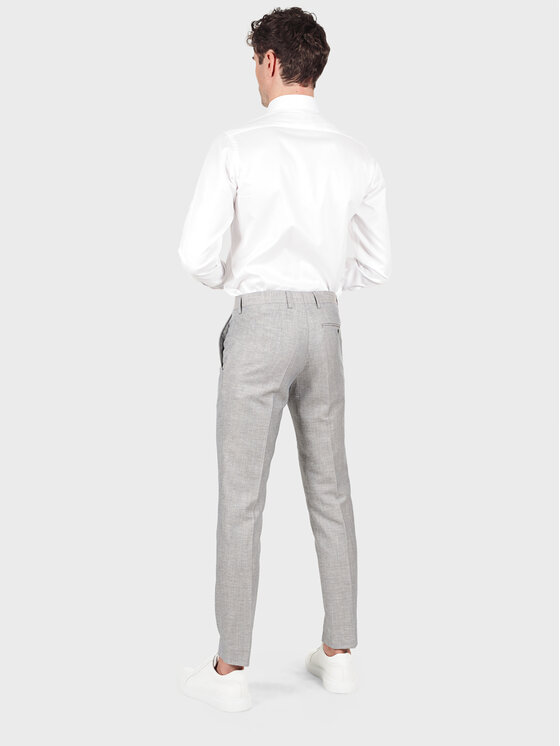 Evenemen Evenemen Spodnie garniturowe OVO BEIGE Szary Slim Fit