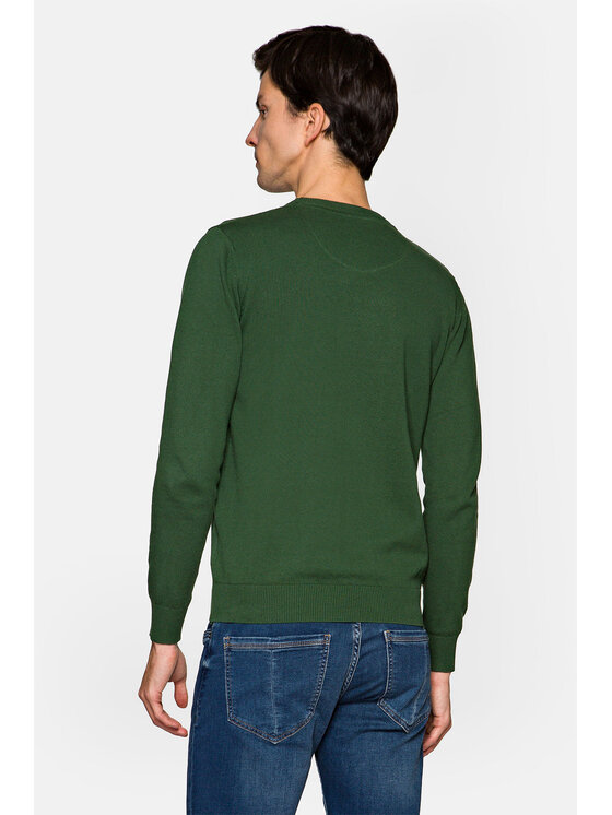 Lancerto Lancerto Sweter Keegan Zielony Regular Fit