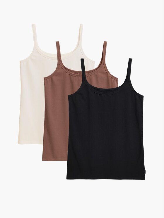 Atlantic Atlantic Top basic Brązowy Regular Fit