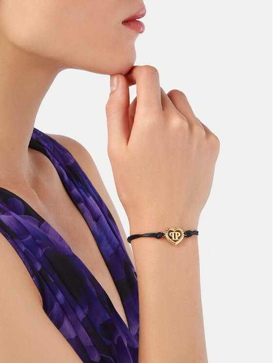 PHILIPP PLEIN PHILIPP PLEIN Bracciale Plein Rocked Heart PJZEA09BU Nero