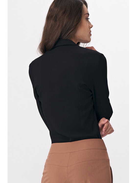 NIFE NIFE Bluzka Bluzka Czarny Classic Fit