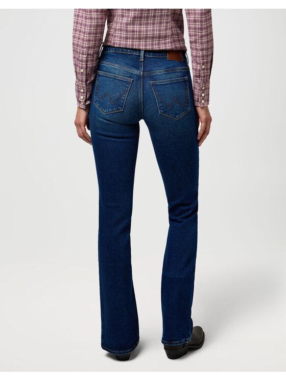 Wrangler Wrangler Jeansy BOOTCUT Niebieski Wide Leg