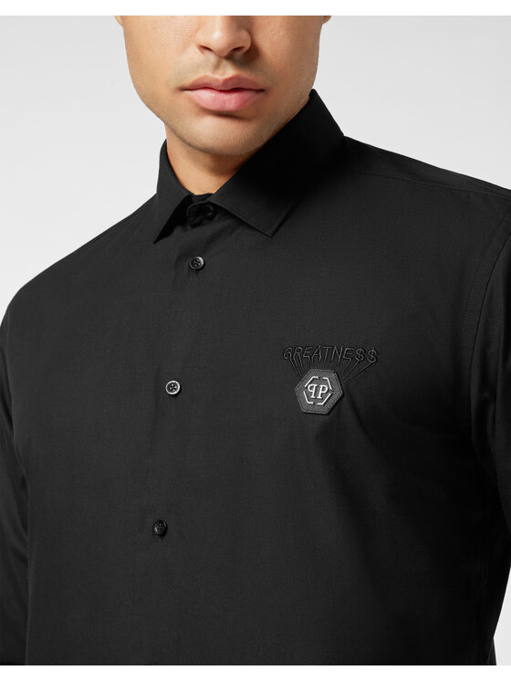 PHILIPP PLEIN PHILIPP PLEIN Košeľa 26115 Čierna Fitted Fit