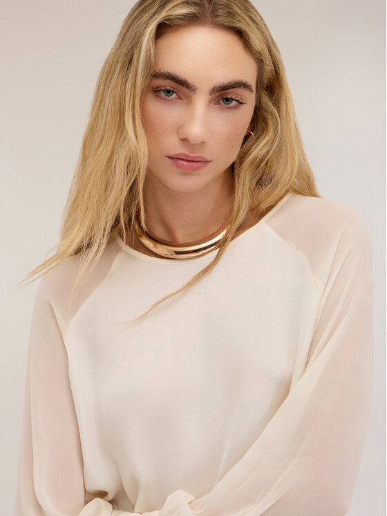 Motivi Motivi Blusa 2133Q002047N021 Bianco Regular Fit