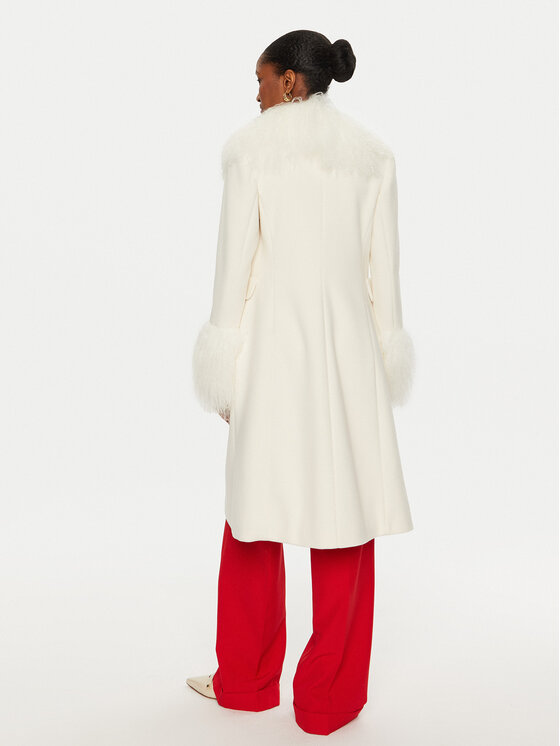 YES LONDON YES LONDON Cappotto invernale CD1202/MONGOLIA Écru Regular Fit