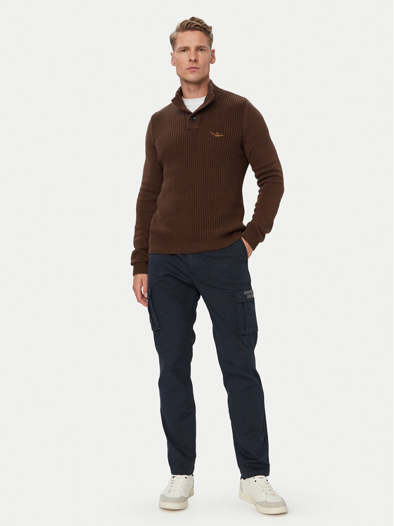 Aeronautica Militare Aeronautica Militare Pullover 262MA1572UL00409 Braun Regular Fit
