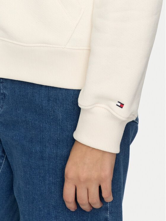 Tommy Hilfiger Tommy Hilfiger Felpa WW0WW43572 Écru Regular Fit