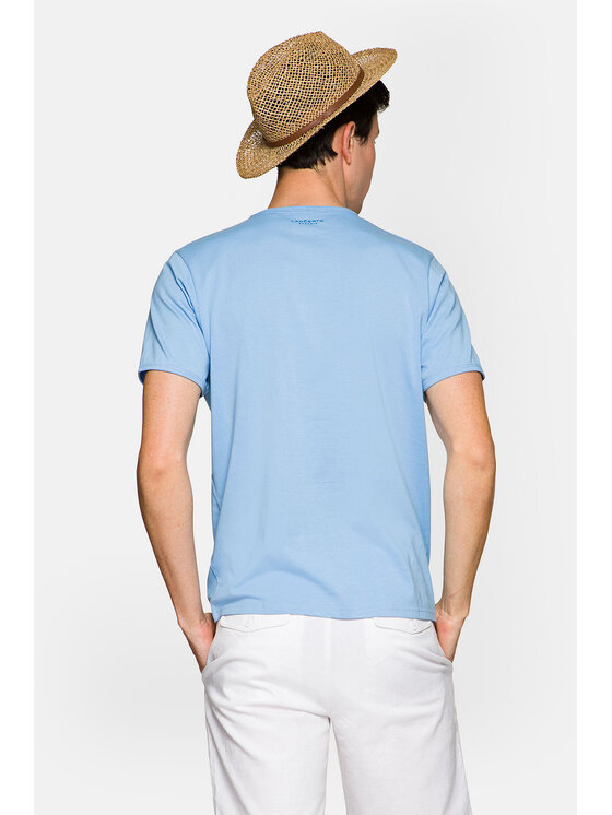 Lancerto Lancerto T-Shirt Alfred TS073221000033 Niebieski Regular Fit