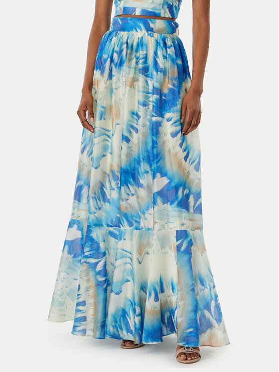 Marciano Guess Spódnica maxi G6GD18 W1988 Niebieski Regular Fit