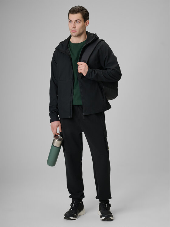 4F 4F Kurtka przejściowa CITY JACKETS Czarny Regular Fit