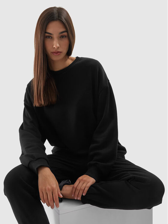 4F 4F Bluza 4FWAW24TSWSU1313 Czarny Regular Fit