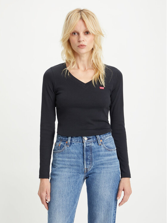 Levi's® Levi's® Póló Baby Tee A48910000 Fekete Slim Fit