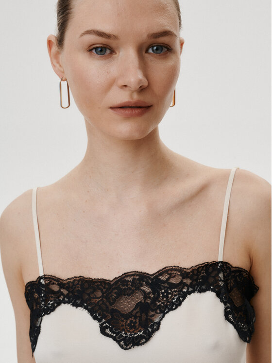 MARI PRETI MARI PRETI Top Elise Beige Regular Fit